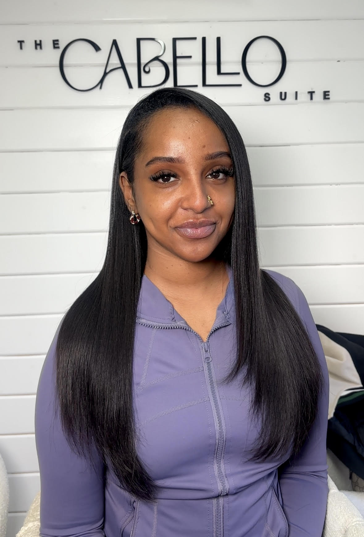 Silky straight tape-in extensions